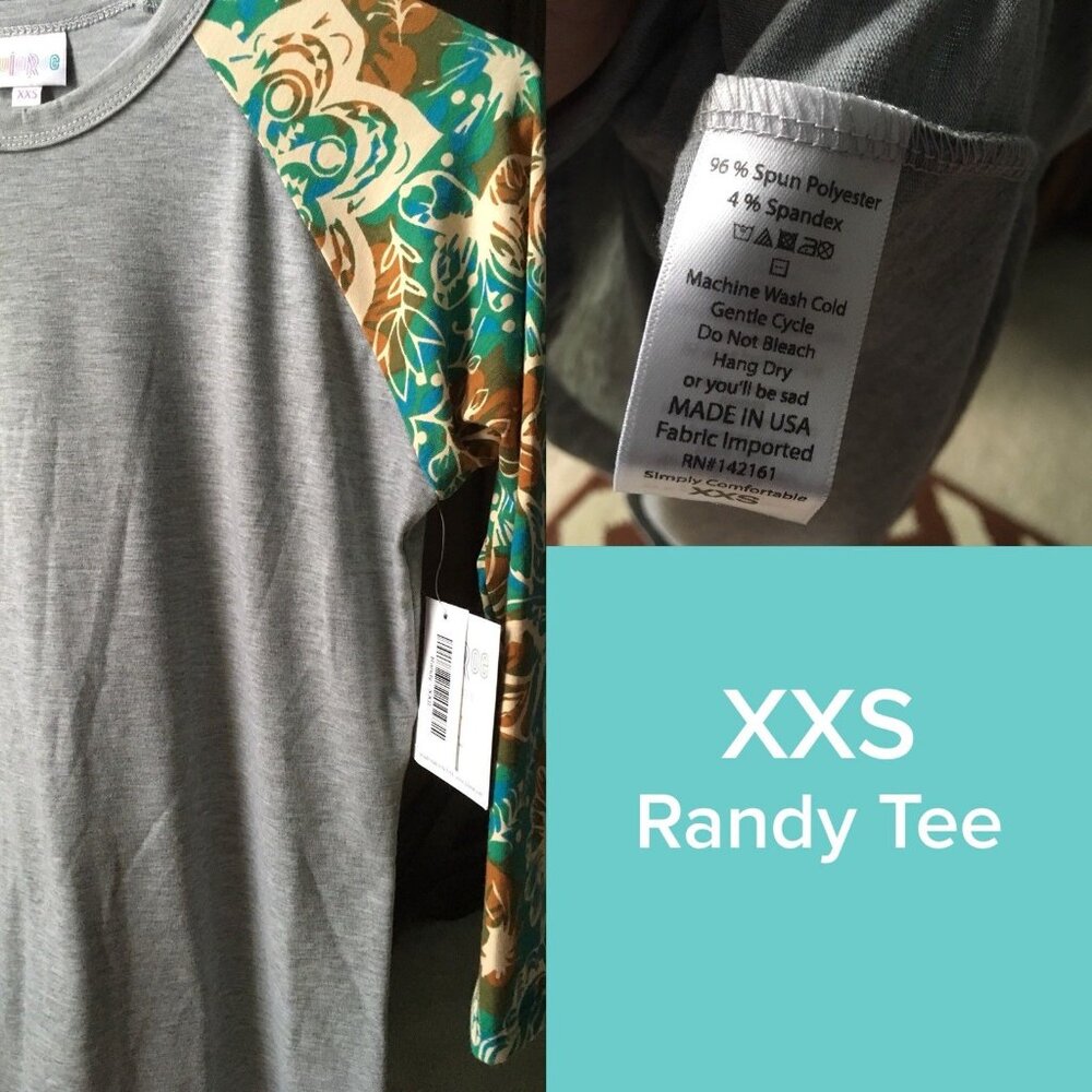 LuLaRoe Randy Tee Size XXS - NWT